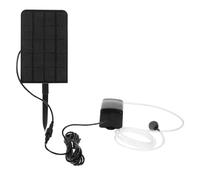 Solar Air Pump for Aquarium Fish Tank Outdoor Fishing 5v 1.6w | Silicon Crystal Panel, Ip65 Weather Resistance, Dc3v-5v Voltage Range, Aquatics and Bait Aeration Use