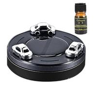 Solar Air Purifier, Vehicle Air Freshener, Exquisite Car Model Design, Aromatherapy Perfume Ornament with Solar Concentrator, Robust Alloy Construction, Silver Gardenia Fragrance, 1 x