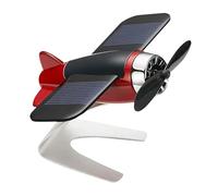Solar Airplane Aroma Diffuser Car Decor Accessories,Red 5x9cm | Premium material,compact size,solar-powered fan rotates in sunshine,accelerates aroma diffusion,fits car dashboard
