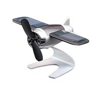 Solar Airplane Aroma Diffuser Car Decor Accessories,Silver 5x9cm | Premium material,compact size,solar-powered fan rotates in sunshine,accelerates aroma diffusion,fits car dashboard