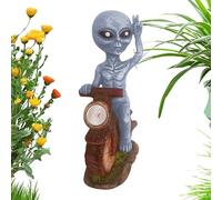 Solar Alien Decor | Funny Outdoor Resin Figure,Collectible Sci-Fi Solar Light Decoration for Outdoor Patio Garden Lawn Balcony Haunted House