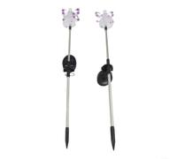 Solar Angel Lights 2 Pack Multi-Color Changing LED Garden Statues Weatherproof Memorial Decor for Pathway Yard Cemetery(purple)