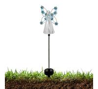 Solar Angels for Cemetery - Solar Garden Angel with 7 Solar LEDs and Flower Wings Decoration | Outdoor Garden Lights, Graveyard Decorations