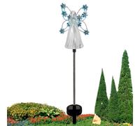 Solar Angels for Cemetery | Solar Garden Angel with 7 Solar LEDs and Flower Wings Decoration | Solar Landscape Lights Decorative Light for Garden Patio, Garden Decorations