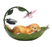 Solar Animal Garden Statue Waterproof Ornament Decorative Accessory for School Dormitory Party Background White Design