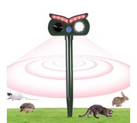 Solar Animal Repeller - Effective Range 8 Meters, Wide Angle 110 Degrees - Waterproof Ipx4 Owl Shape Warning Device, Ideal for Rabbits, Dog Garden, Garden,