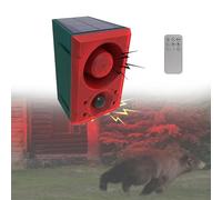 Solar Animal Repeller with Motion Sensor, Waterproof Beast Repellent Solar Warning Lights with Loud Volume, Outdoor Solar Animal Cat Dog Deterrent Motion Sensor for Orchard Farm Barn Yard