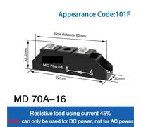 Solar Anti Return Diode Anti Reverse/Backflow Diode DC Relay Current Rectifier Charge Controller MD 25A-200A(MD70A-16)