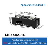Solar Anti Return Diode Anti Reverse/Backflow Diode DC Relay Current Rectifier Charge Controller MD 25A-200A(MD250A-16 301F)