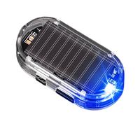 Solar Anti Theft Car Warning Light | LED Flashing Security Simulator | Fake Alarm Flash Strobe System Solar Powered Theft Prevention Safety Visual Alert Blinking Lamp Signal For Vehicles