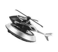 Solar Aromatherapy Diffuser Helicopter Car Decoration Silver Alloy | Aromatic Scent Ornament, Rotating by Sunlight, Aluminum and Zinc Alloy Build, Modern Style for Vehicle Interior
