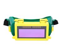 Solar Auto Darkening Welding Helmet Cover Eyeshade Goggles Safety Gear for Professional Welding Workers PVC Liquid Crystal Glass 92x31mm