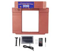 Solar Automatic Chicken Coop Door Professional Infrared Prevents Pinch Multi Modes Auto Coop Door with Timer Light Sensor and Remote Control for Chicken Duck Goose Plastic (Bronze)