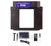 Solar Automatic Chicken Coop Door Professional Infrared Prevents Pinch Multi Modes Auto Coop Door with Timer Light Sensor and Remote Control for Chicken Duck Goose Plastic (Dark Brown)