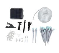 Solar Automatic Drip Irrigation Kit, Wireless Smart Self Watering System for Potted Plants, Low Noise 30psi Timer - Controlled Garden Watering Kit with 15m Hose and Built - in (Adjustable Type)