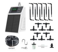 Solar Automatic Drip Irrigation System, Auto Self Watering Kit With Timer, Solar Powered Watering Device For Pots Plants
