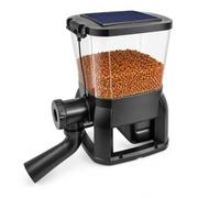 Solar Automatic Fish Feeder for Pond with 6L Large Capacity and Rechargeable Battery Powered by Solar Panel for Koi Aquarium with Programmable Timer Feeding System