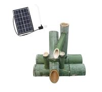 Solar Bamboo Fountain, Zen Garden Decor - Solar Powered Water Fountain with Pump And Solar Panel - Feng Shui Outdoor Feature for Indoor Outdoor Backyard