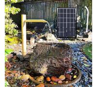 Solar Bamboo Water Fountain Kit with Pump, 6W Solar Panel, Water Filter & 2M Tube - Perfect for Indoor/Outdoor Japanese Garden, Backyard & Patio Decoration