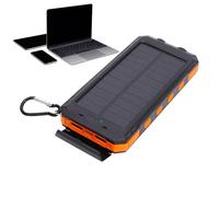 Solar Bank Charger, Portable Fast Charging Device, Built-In Flashlight, 15.8x7.8x2.5cm 20000mah Battery Pack for Cellphones, Travel, Home, and Outdoor Adventures