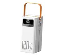 Solar Battery Bank, 120W External Battery Pack, 50000mAh Survival Gear, With Light 4 Outputs And 3 Inputs Built In Cables For Camping Backpacking Hiking Fishing