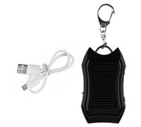 Solar Battery Bank - 1500mAh Portable Charger, Waterproof Powers Bank Keychain | Travel Flash Charger External Kit, Ricar Backup Supply