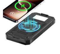 Solar Battery Pack - USB Ports with Flashlight | Solar Battery Pack Wireless Phone Charger - for Camping Hiking Road Trip Fishing Backpacking Music Festival Smartphone Camera Tablet