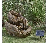 Solar & Battery Powered Outdoor Water Fountain Feature Water Course Stream Rock