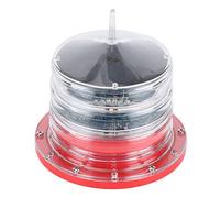 Solar Beacon Light Solar Power Beacon Light LED Flashing Floating Lamp IP68 Waterproof Navigation Beacon Red for Marine Ship Boat