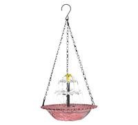 Solar Bird Bath Aesthetic Waterfall with Chain Hook