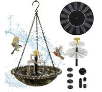 Solar Bird Bath Backyard Decor