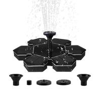 Solar Bird Bath, Flower-Shaped, Six Nozzles, Solar Powered, Bird Bath for the Garden, Suitable for Holiday Home, Yard, Pool, Backyard, Park and Garden