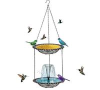 Solar Bird Bath Fountain | Decorative Solar Waterfall with Feeder for Garden, Pool, Patio & Yard | Eco-Friendly Outdoor Water Feature for Home Landscaping