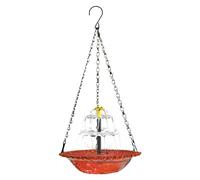 Solar Bird Bath Fountain Hanging Waterfall Bowl 9.25 Inch Weatherproof Bird Bath Outdoor Garden Yard Patio Decor Hummingbird Solar Energy Decor