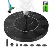 Solar Bird Bath Fountain Pump, 2025 Upgrade 2.5W Solar Fountain with 6 Nozzle, Free Standing Floating Solar Powered Water Fountain Pump for Bird Bath, Garden, Pond, Pool, Outdoor