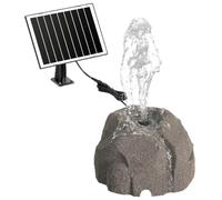 Solar Bird Bath Fountain, Realistic Granite Rock Solar Garden Fountain with Auto Dry Shut-off & Filter fo