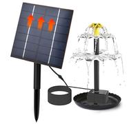 Solar Bird Bath Fountain, Solar Powered Fountain Water Pump, Solar Bird Fountains, Solar Energy Hummingbird Water Tub Fountains for Garden, Pool, Pond