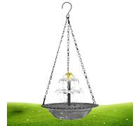 Solar Bird Bath Fountains Weatherproof Waterfall Bowl