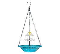 Solar Bird Bath Fountains with Chain Hook Weatherproof Bowl