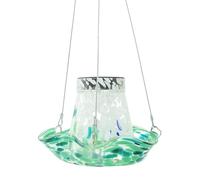 Solar Bird Feeder - Stained Glass Hummingbird Feeder, Wild Bird Feeder, Solar Powered | Feed Decorations Garden Decor Lawn Ornaments for Outdoors Backyard Patio Hen