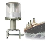Solar Boat Navigation Lights - Waterproof LED Marine Navigation Lights, Solar Powered Red & Green Bow and Stern Lights for Kayak, Pontoon, Canoe, Fishing Boat-White