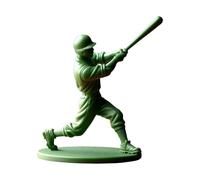 Solar Bots for Kids Interesting Green Baseball Soldier Character Classic Toy Set Baseball Player Statue Novel Mini Soldier Statue Suitable For Home Desktop Decoration Toddler Bed (B, One Size)