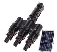 Solar Branch Connector - 3 Way Waterproof PV Splitter Adapter System, Parallel Solar Panel Cable Unit, Distribution Stable Energy Flow | Installation Kit For Residential Commercial Expansio