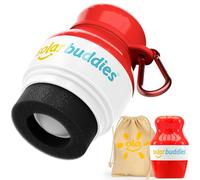 Solar Buddies Bag Bundle & Carabina Clip - Full Red - Refillable Roll on Sponge Sunscreen, Suncream & Lotion Applicator For Kids, Adults & Families - Holds 3.4fl oz, Perfect Size for Travel