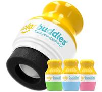 Solar Buddies Sunscreen Applicator - Pink, Green, Blue - BPA-Free Refillable Roll on Sponge Sunscreen, Suncream & Lotion Applicator For Kids, Adults & Families - Holds 3.4fl oz, Perfect Travel Size