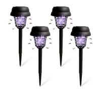 Solar Bug Zapper,Mosquitos Killer Lamp Lighting,Fly Zapper,Waterproof Outdoor Mosquito & Flying Insect Killer for Moths, Gnats, Flies, Solar Powered Trap for Backyard,Garden,Patio (4pcs)