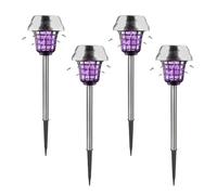 Solar Bug Zapper,Mosquitos Killer Lamp Lighting,Fly Zapper,Waterproof Outdoor Mosquito & Flying Insect Killer for Moths, Gnats, Flies, Solar Powered Trap for Backyard,Garden,Patio (4pcs-B)