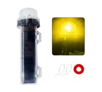 Solar Buoy Marker Light with Clear Beacon Head, Side Mount Tabs, Marine Warning Design for Net Lines and Boats Solar Powered Boat Marker Light Buoy Beacon Fishing Net Aquaculture Clear Head Side Mount