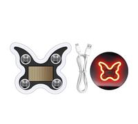 Solar Butterfly Ambient Light, Wireless LED Neon Window Atmosphere Lamp Night Light with Smart Motion Sensor & 6 Modes, Red Interior Atmosphere Decoration for Cars, Trucks, Boats