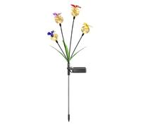Solar Butterfly Ball Garden Lights Stakes, 73x16x16cm PP Stainless Steel Outdoor Stakes, Smart Sensor Pathway Decor, Yard Lighting, Lawn Decoration, Night Illumination